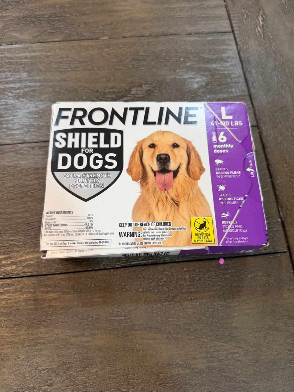 Frontline Shield for Dogs XL Flea & Tick Protection - 6 doses
